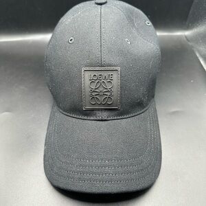 Loewe Black Canvas Logo Cap